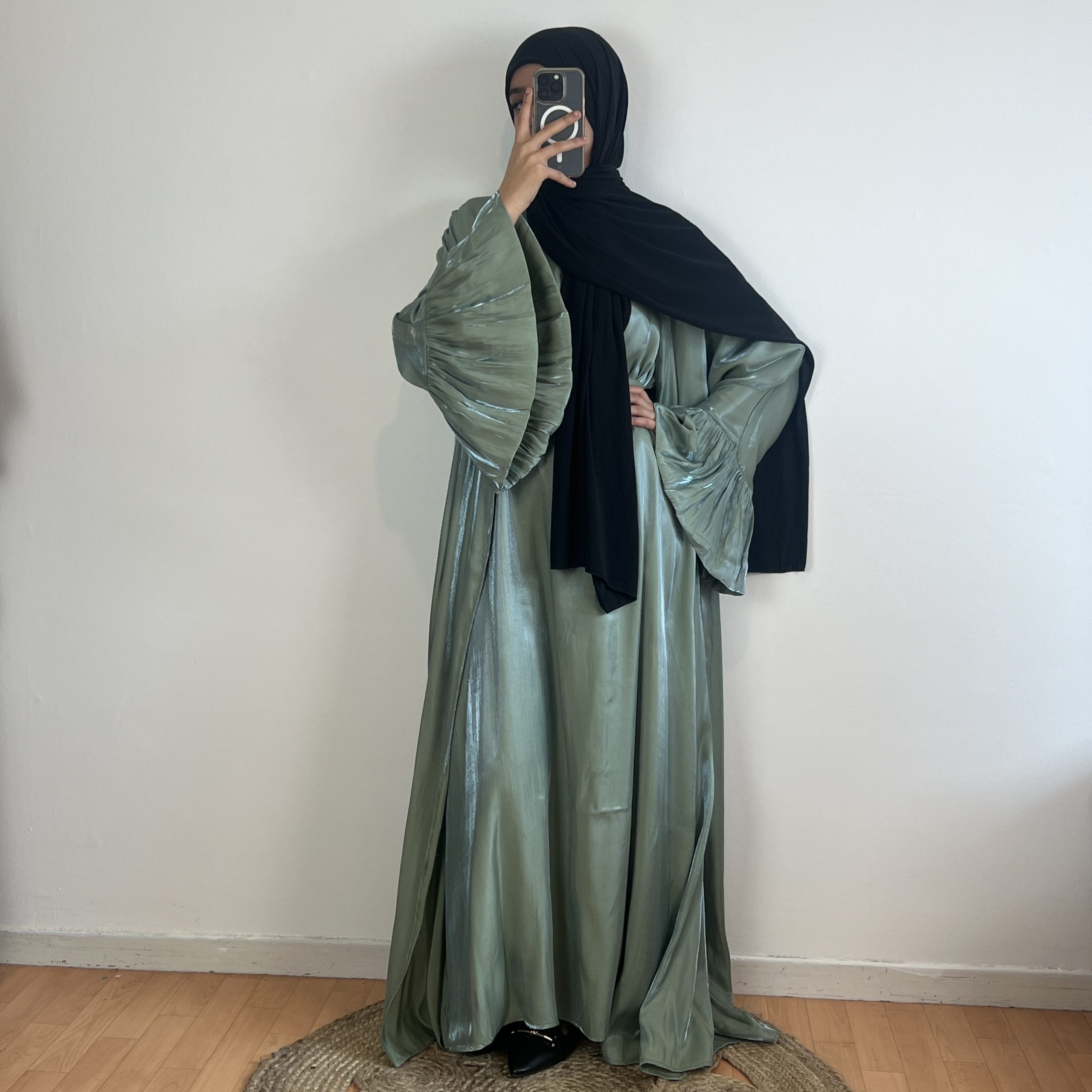 ENSEMBLE ABAYA EN SATIN – Image 2