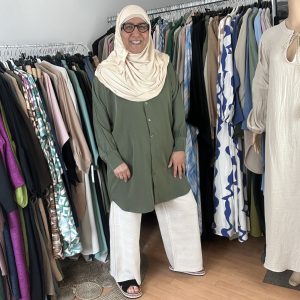 TUNIQUE SOIE DE MÉDINE - KAKI, TAILLE UNIQUE