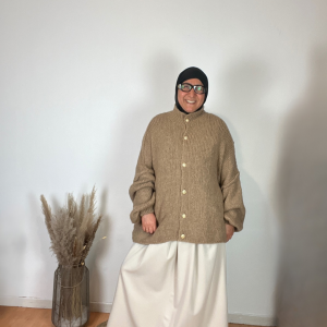 GILET OVERSIZE AVEC BOUTONS DORÉS
