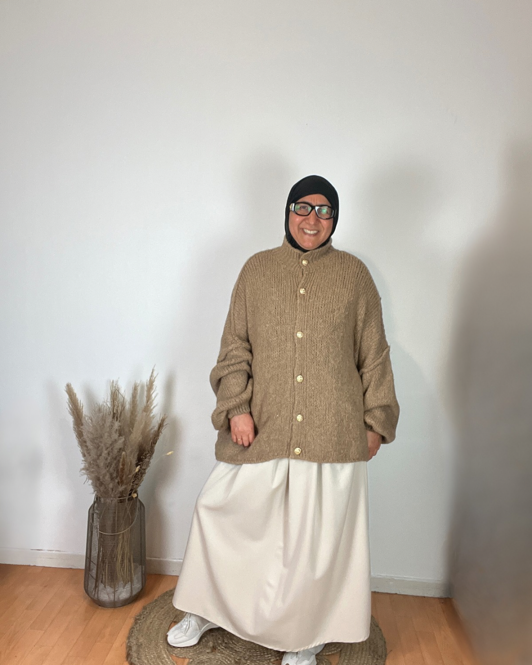 GILET OVERSIZE AVEC BOUTONS DORÉS