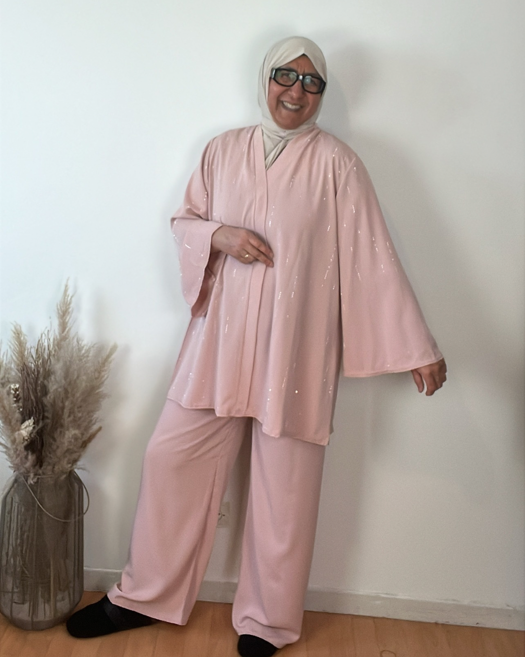 ENSEMBLE TUNIQUE STRASSÉE ET PANTALON LARGE