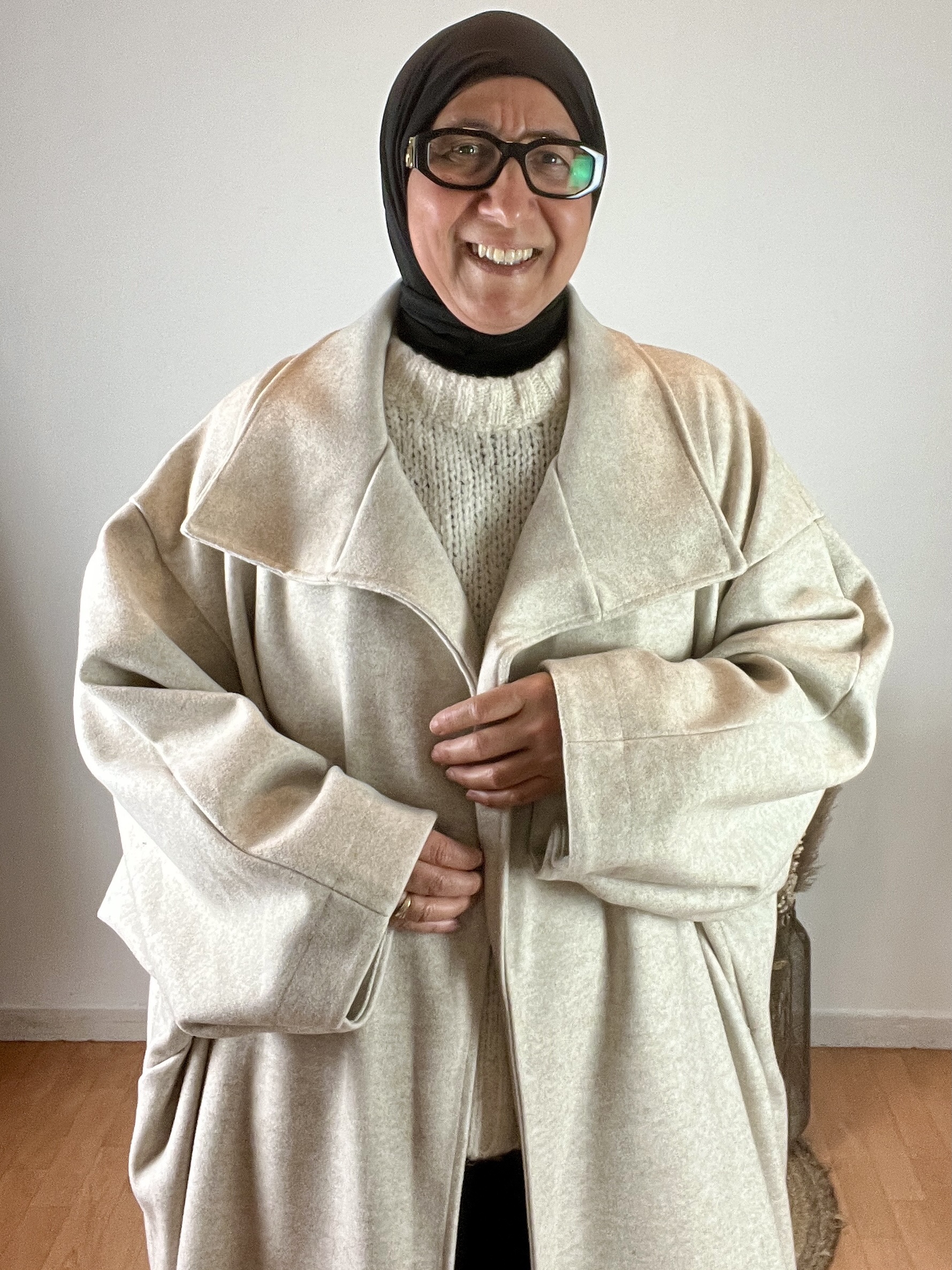 MANTEAU LONG OVERSIZE À GRAND COL – Image 6