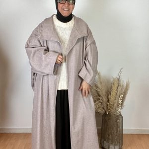 MANTEAU LONG OVERSIZE À GRAND COL