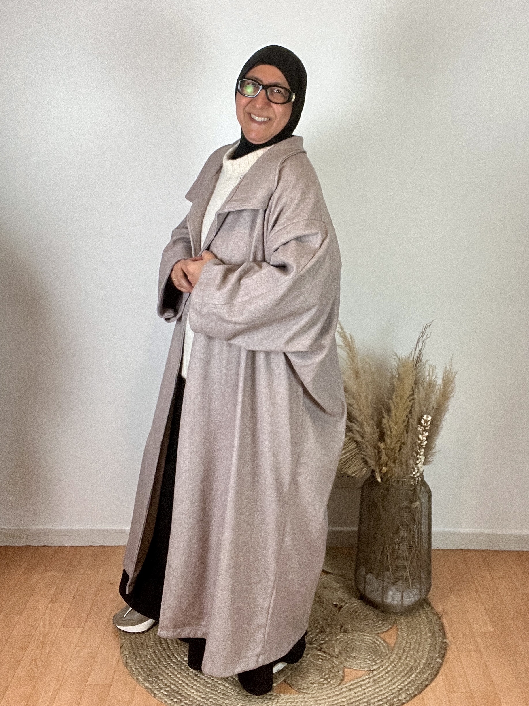 MANTEAU LONG OVERSIZE À GRAND COL – Image 5