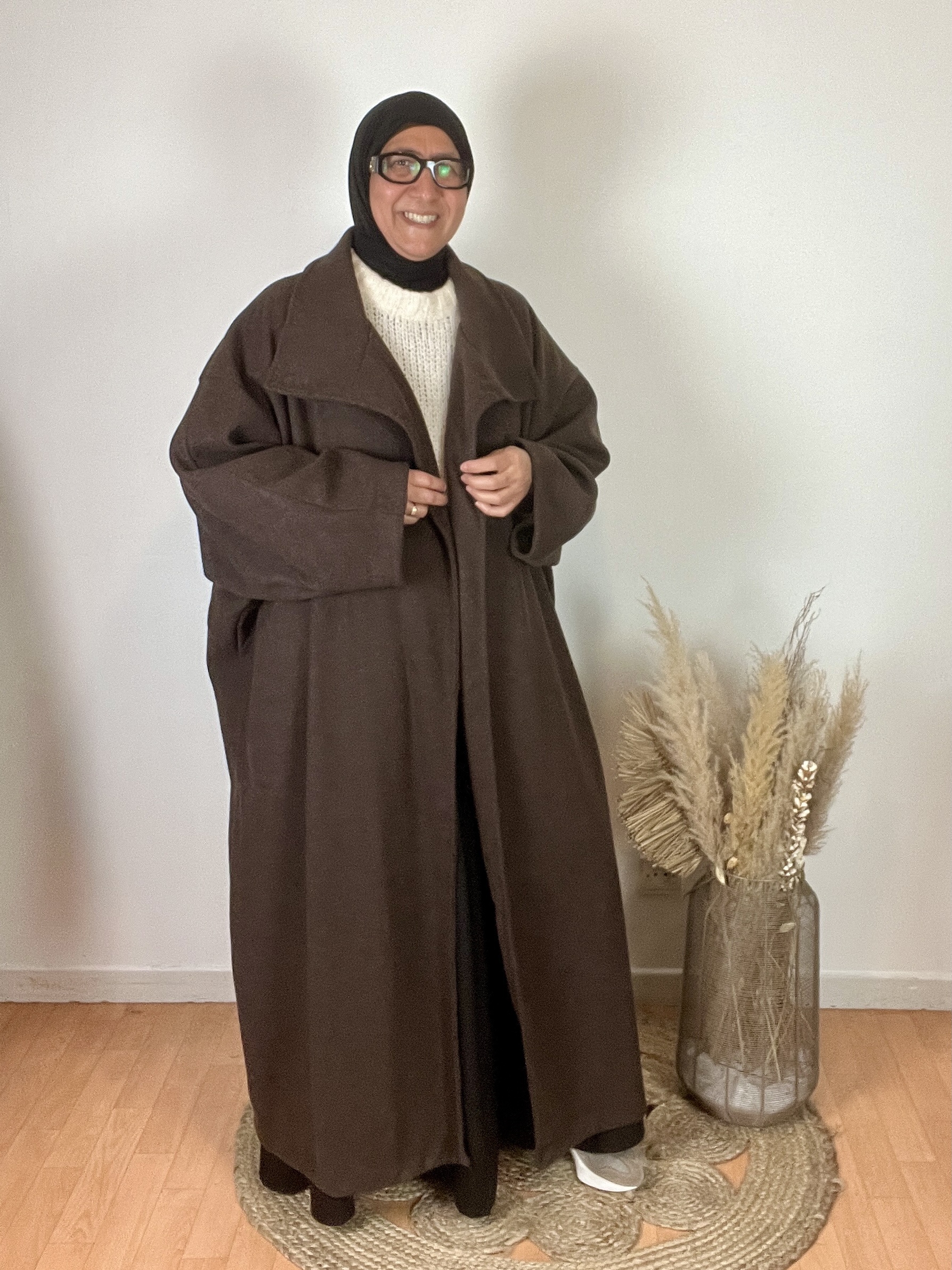 MANTEAU LONG OVERSIZE À GRAND COL – Image 3